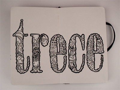 My moleskine "trece" cartoon illustration moleskine typography