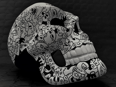 Doodleskull by @carnivorum art calavera doodle doodleart handmade skull