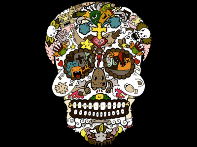 Skull by Emo!! cartoon edumorente illustration skull