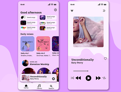 Music Player Design app design garphic design mobile music player design ui ux