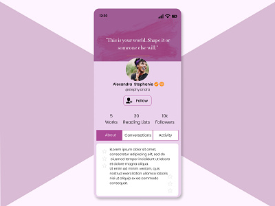 User profile design