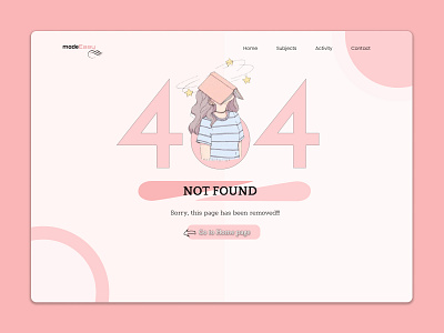 Error 404 page design design ui