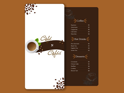 Cafe menu ui design