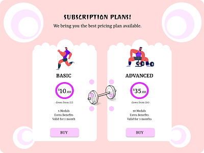 Subscription pricing plan dailyui design graphic design illustration mobile subscription plan ui ux