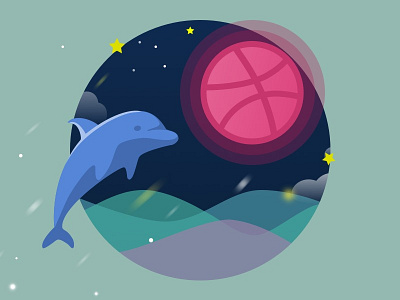 Hello dribbble basketball dolphin dribbble wave