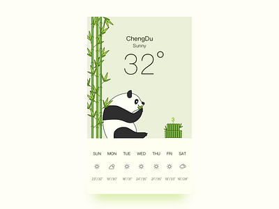 Weather forecast bamboo green panda weather