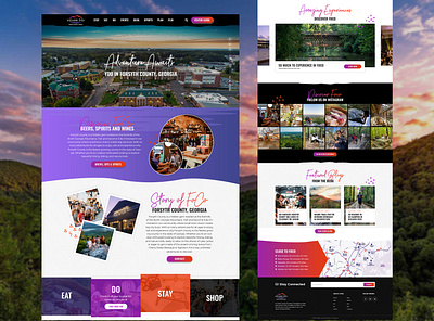 Website Design for Adventure in Georgia adventure photoshop website design