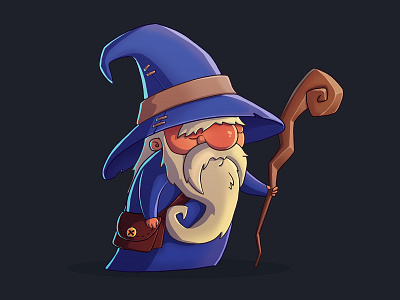 Wizard character game game art illustration mage magician staff wizard