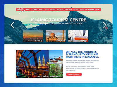 Islamic Tourism Centre islamic kuala lumpur landing page malaysia tourism ui user interface website