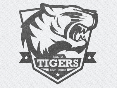 Football Logo crest logo mark rasta rockwell shield tiger