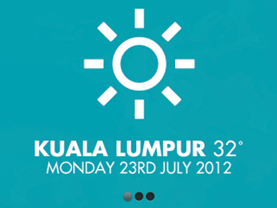 ERL Weather App app bright futura green sunny weather