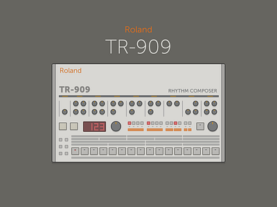 TR-909 100 days project drum machine roland synth tr 909