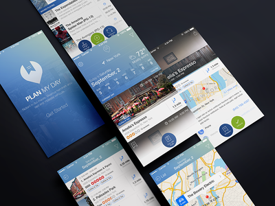 Plan My Day - first iteration app application ios mobile design ui ux