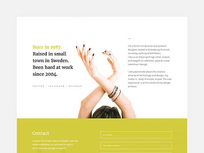 Amory - Contacts Page clean contacts landing light minimalistic portfolio product profile theme ui