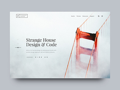 Strange House - Design & Code clean editorial grid minimal portfolio theme type typography