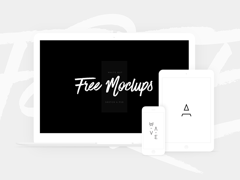 Download Free White Devices Mockups Sketch Psd By Nick Herasimenka On Dribbble
