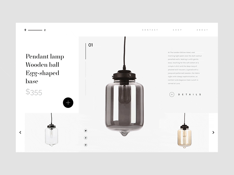 O2 - Lights animation ecommerce editorial gif grid keynote minimal minimalistic portfolio shop typography