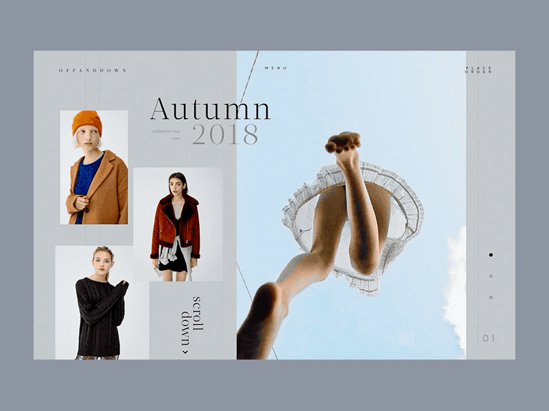 Minimal Fashion Store - Concept clean ecommerce editorial gif landing minimal typography ui