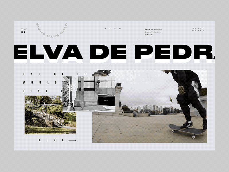 Magazine's Landing clean design ecommerce grid landing minimal minimalistic portfolio skateboard typography ui ux