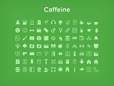 Caffeine Icon Set - 500 Vector icons for sale buy caffeine flat graphic huge icon icons imessage ios ios7 mobile ui icons neat pack professional retina sale seo set social ui vector web web icons