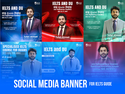 IELTS Course Advertising Social Media Post Design
