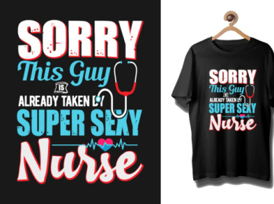 Nurse Typographic T Shirt Design Vector design fonts graphic design svg