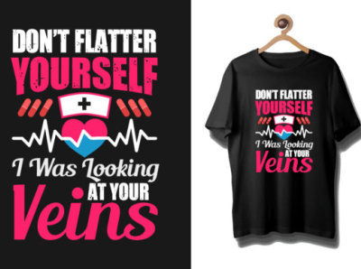 Nurse Typographic T Shirt Design Vector design fonts graphic design svg