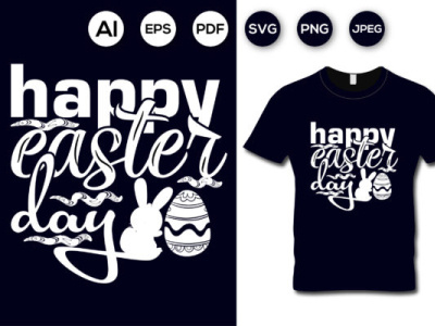 Happy Easter Day T-shirt Design Template design graphic design svg