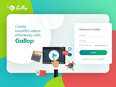 Gallop gif maker register sign up video maker web app web tool