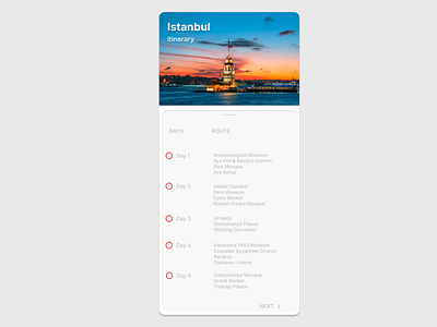 Daily UI #079 - Itinerary