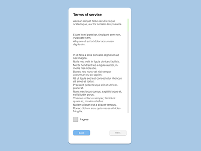 Daily UI #089 - Terms of Service