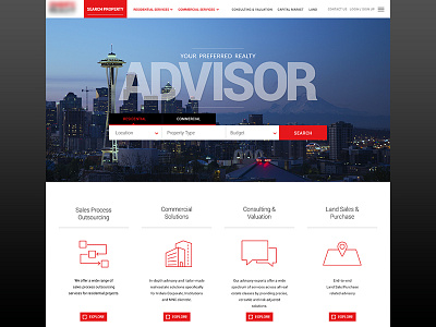 Real Estate Advisor mock pitch work website