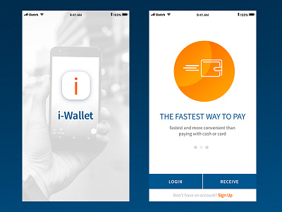 I-wallet app login screen mobile app payment screenshot wallet