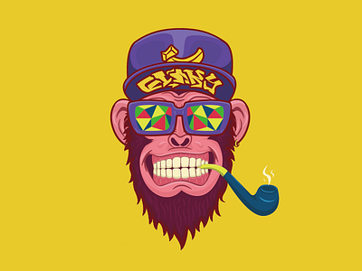 Funky Gorilla draw illustrator