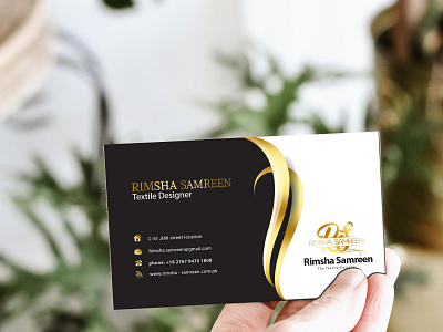 Rimsha Samreen Business card brand identity business card clothes logo graphic design visiting card