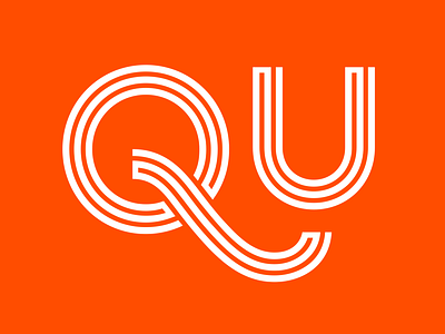 QU ligature font fontdesign ligature logotype type type design typeface wip