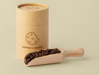 Branding Design Coffee & Cookie branding brandinginspiration brown coffee cookie design graphic design illustration logo logo inspiration mock up packaging photoshop warm