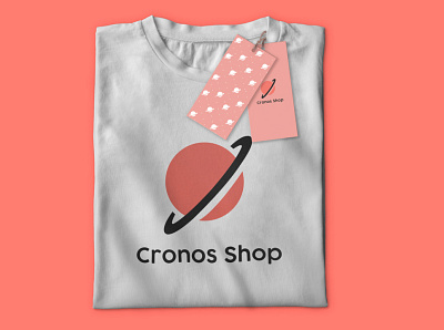 Branding Design Cronos Shop branding brandinginspiration cloth design graphic design illustration logo logo inspiration mock up orange packaging photoshop pink salmon orange shop