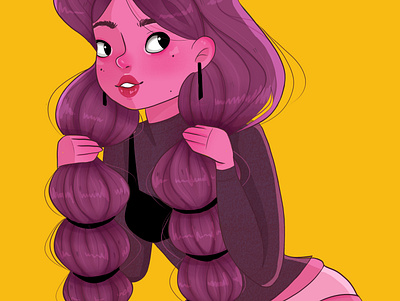 FLIRTY AND COLORFUL art art challenge challenge character design digital digital art digital drawing digital illustration drawing illustration ilustracion photoshop