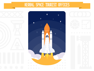 Kerbal Space Tourist Offices illustration space craft space shuttle