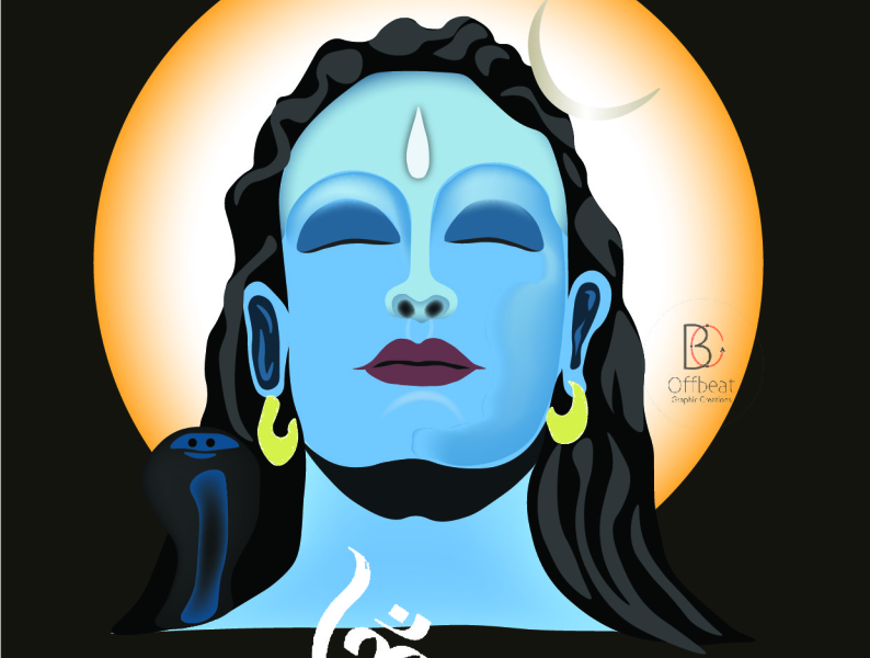 Buy Adiyogi Shiva Abstract Canvas Art Print by ARTISTIC AKASH.  Code:PRT_7990_56214 - Prints for Sale online in India.