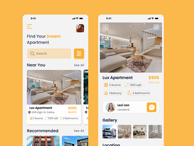 Home Rent App UI