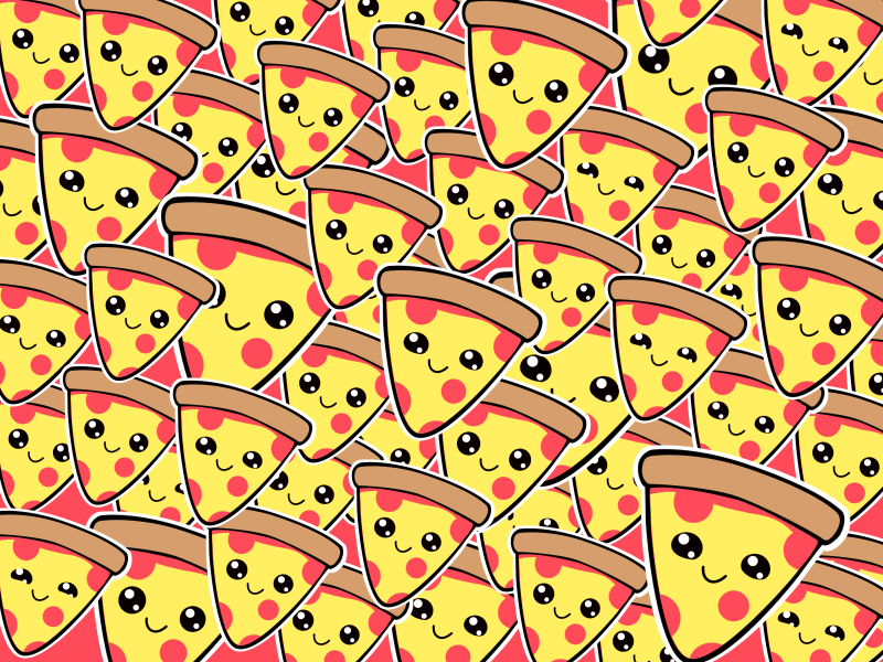 Pizza Time 2d aftereffects animation art colors cute gif illustration loop motion motiongraphics