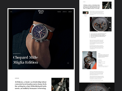 Thirty Five: Article page design
