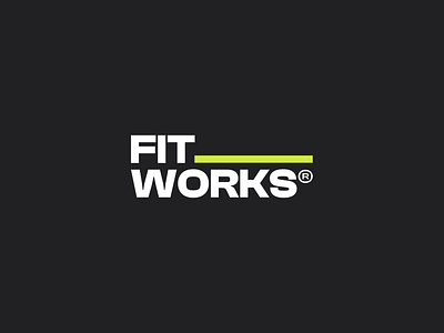 Fit Works - Branding / Logo blog brand branding design fitness gym illustration logo modern strong type typography ui web website