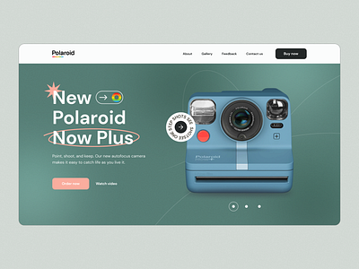 Landing Page for Polaroid Now Plus branding design polaroid typography ui ux visual design web design wedsite