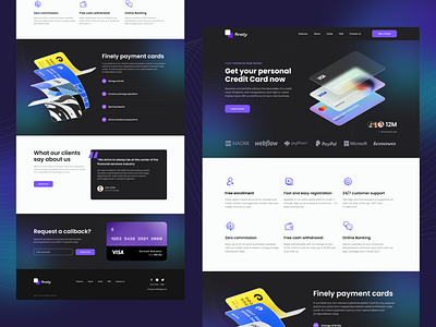 Landing page for Bank bank branding design illustration landing landing page logo typography ui ux vector visual design