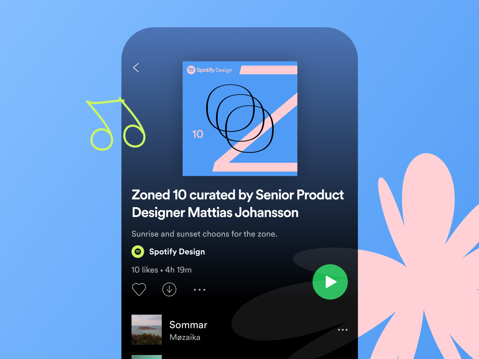 Spotify Design Zoned Playlist by Mattias Johansson on Dribbble