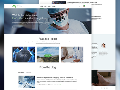 Health Care Site clean flat homepage minimal simple software theme ui web web design website wordpress