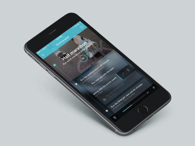 Running Goals app clean design goals health interface ios ios8 minimal mobile running ui